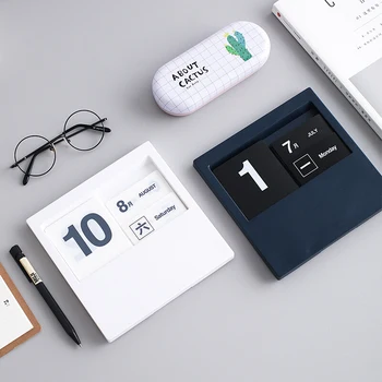 

Plug-In Calendar Creative Ornaments Living Room Desktop Study Shop Display Perpetual Calendar Home Decoration