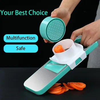 

Multi-function Vegetable Cutter Mandoline Potato Grater Stainless Steel Food Shredder Slicer with Magnet Holder Hand Protector