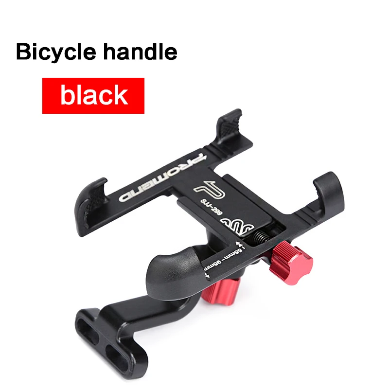 Aluminum alloy Motorcycle Phone Holder 360 Degree Rotatable Handlebar Bike Bicycle Mount Phone Bracket For Mobile Phone Stand - Цвет: Black SJJ-299B