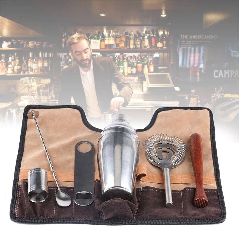 Лучшие продажи 7 шт./компл. 550 мл шейкер для напитков Нержавеющая сталь комплект