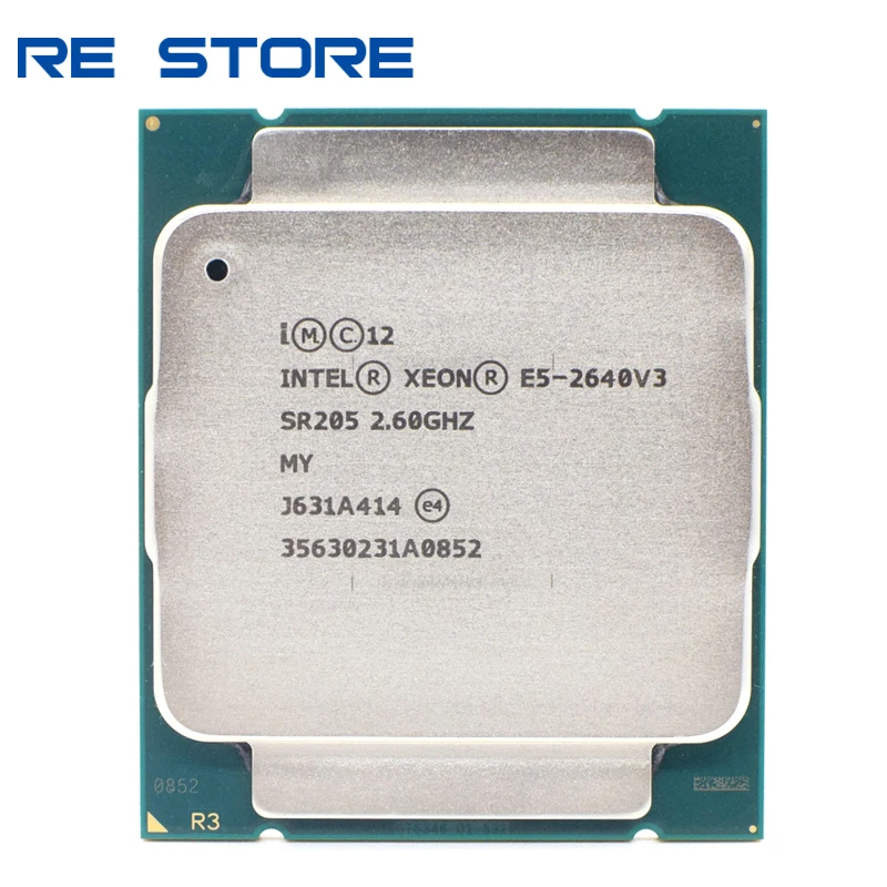 used Intel Xeon E5 2640 V3 Processor SR205 2.6Ghz 8 Core 90W Socket LGA 2011 3 CPU E5 2640V3|CPUs| - AliExpress