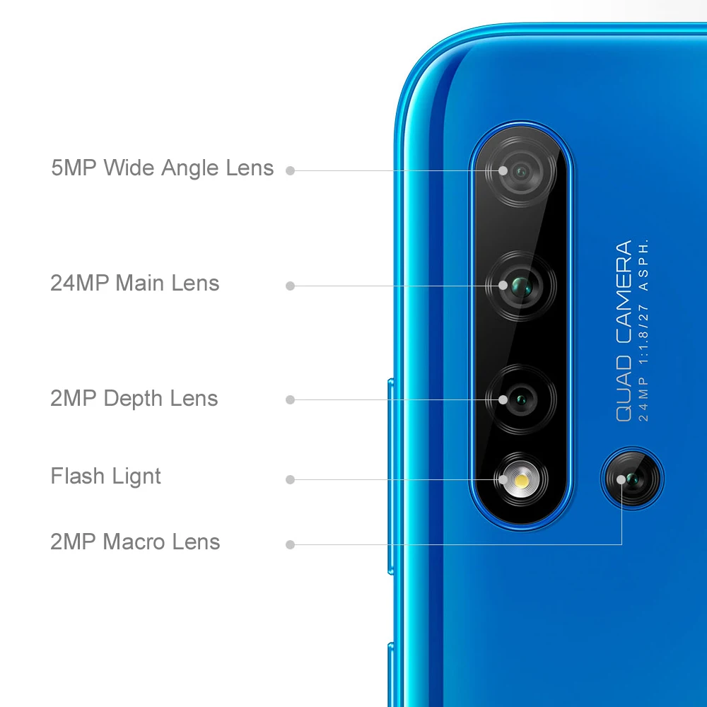 Оригинальный Huawei Nova 5i 6 ГБ 128 мобильный телефон Kirin 710 Octa Core 4 ''android 9 0 отпечатков