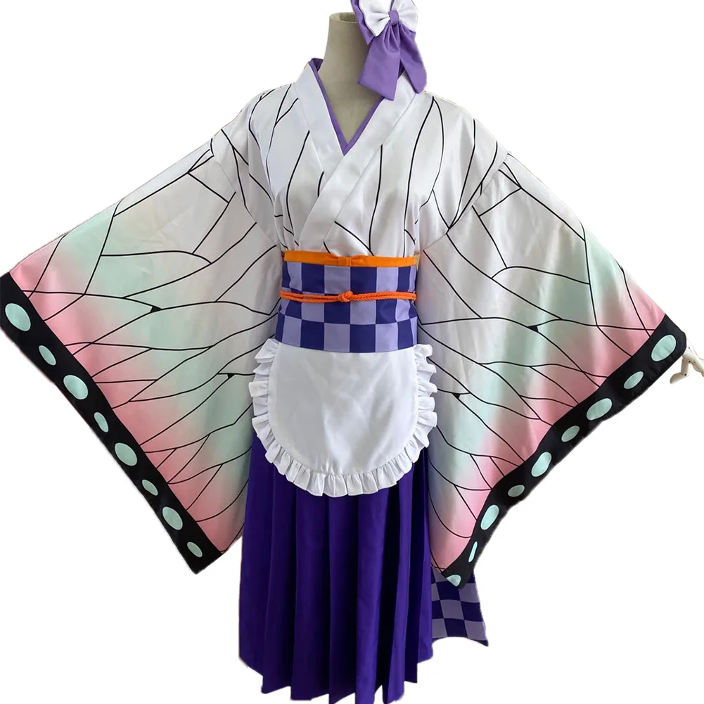 Disfraz Shinobu Kocho De Kimetsu No Yaiba - Cosplay Completo (Haori, Camisa, Pantalón, Accesorios)