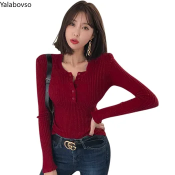 

Sweater autumn women 2020 new Korean women's solid color half open necked slim bottoming blouse women's long sleeve z3