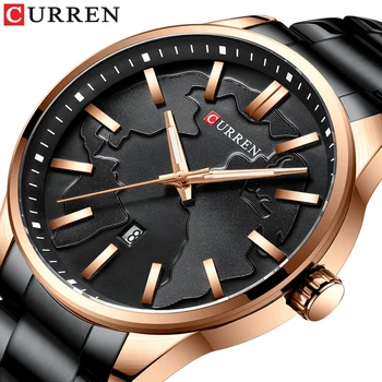 

CURREN Fashion Business Watches Men Creative Design Dial Quartz Watch Stainless Steel Band Wristwatch Relogio Masculino