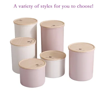 

Sealed Grain Storage Cans Wheat Straw Covered Plastic Food Container Home Multifunctional Leakproof Kitchen Grain Canister Sets