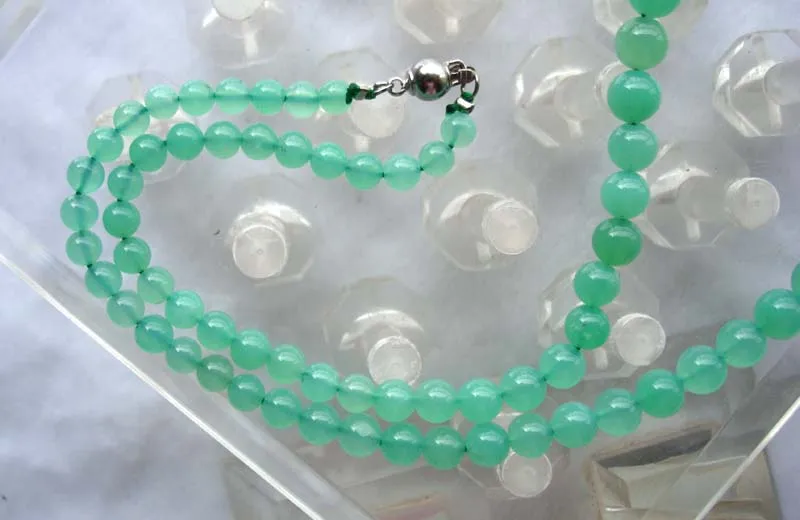 Натуральный Австралийский Chrysoprase круглые бусы ожерелье Женские ювелирные аксессуары Свадебные вечеринки подарок на день рождения