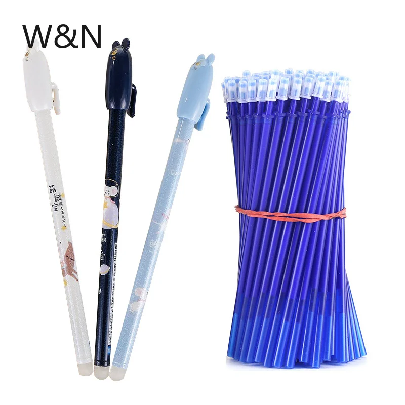 

12Pcs/set Erasable Pen Refill 0.5mm Blue/Black/Red Ink Magic Gel Pen School Office Writing Supplies Exam Spare School Stationery
