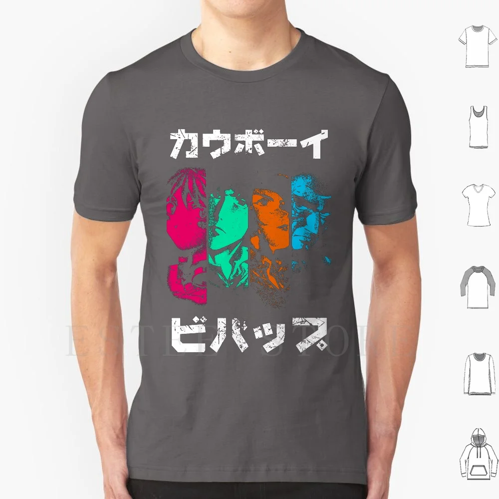 Bebop (Colore) T Shirt Stampa Cotone Cowboy Bebop Jet Edward Bebop Faye Jet Black Faye Valentine Edward Wong Hau Tivrusky Iv