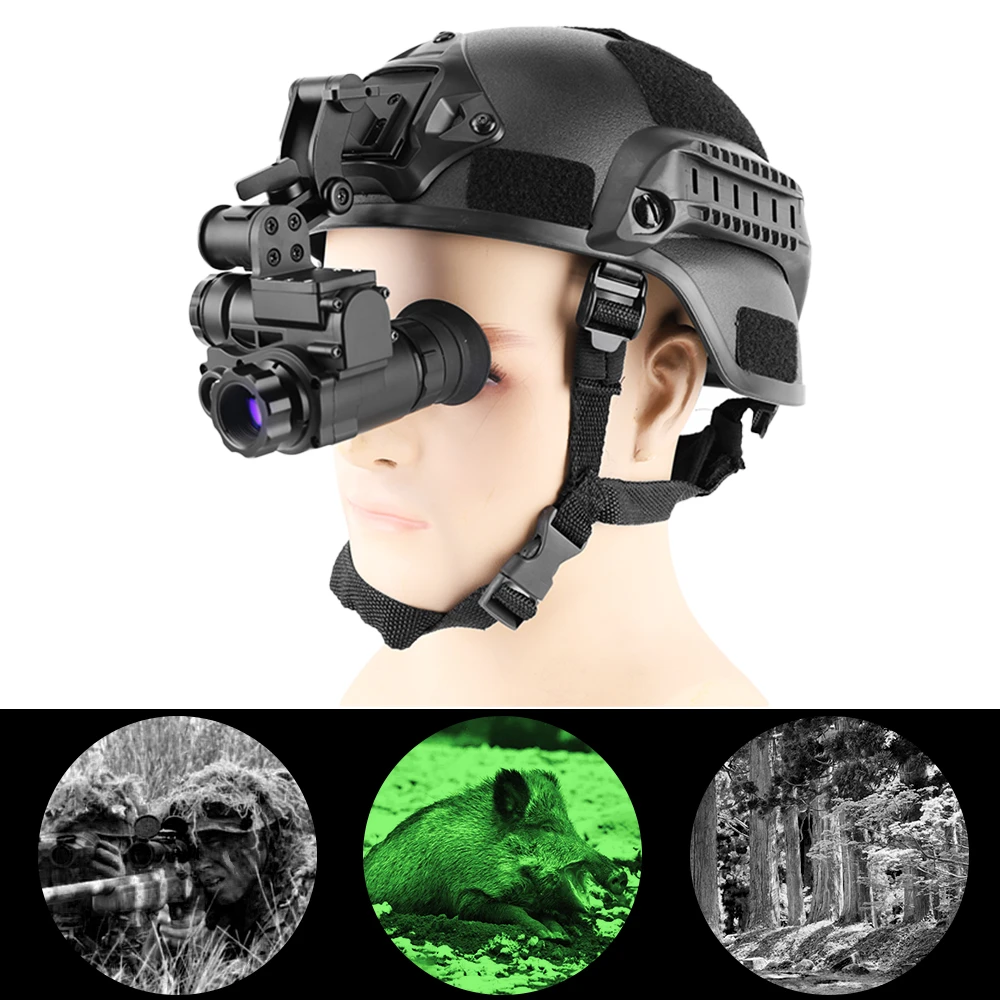 Visor militar táctico de visión nocturna, gafas de visión nocturna montadas en casco HD para observación Huting, 200M, nuevo|Telescopios binoculares| - AliExpress