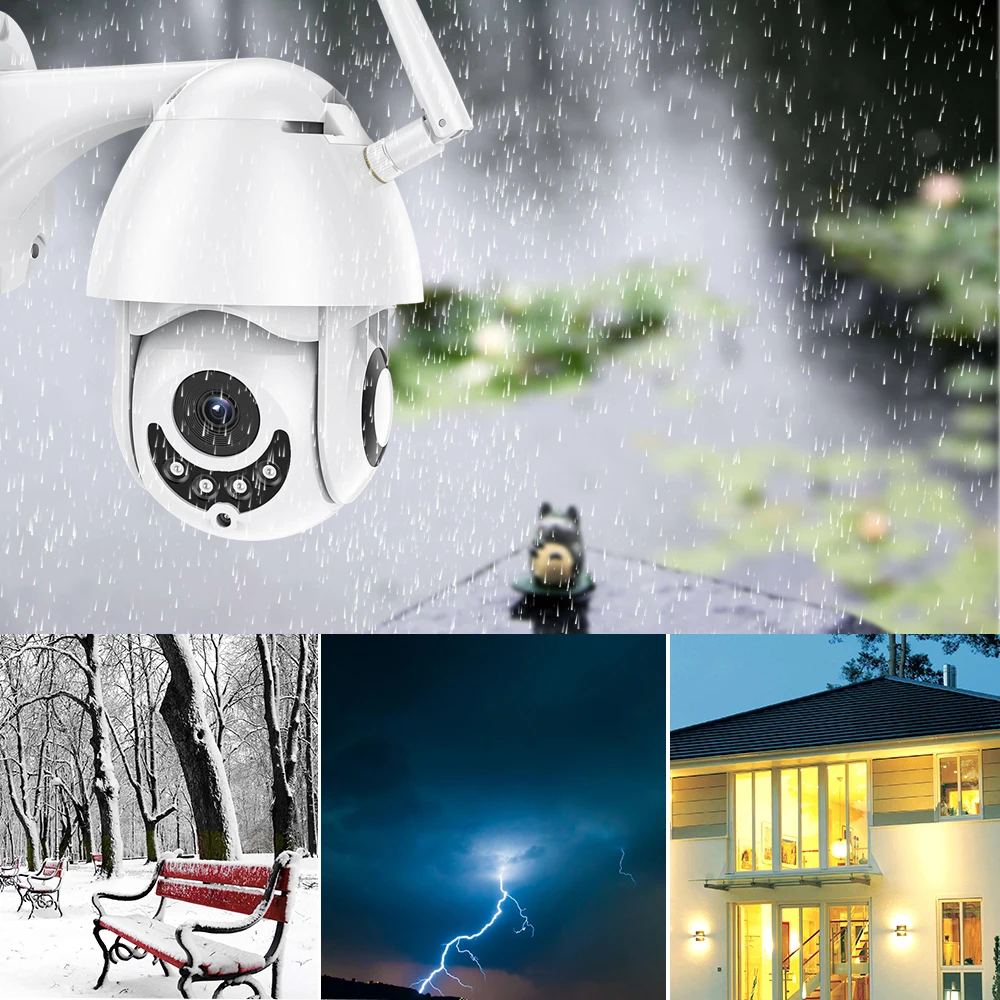 Wifi камера наружная PTZ IP камера H.265X 1080p скоростная купольная CCTV Камера Безопасности s IP камера wifi Внешняя 2MP IR домашняя съемка