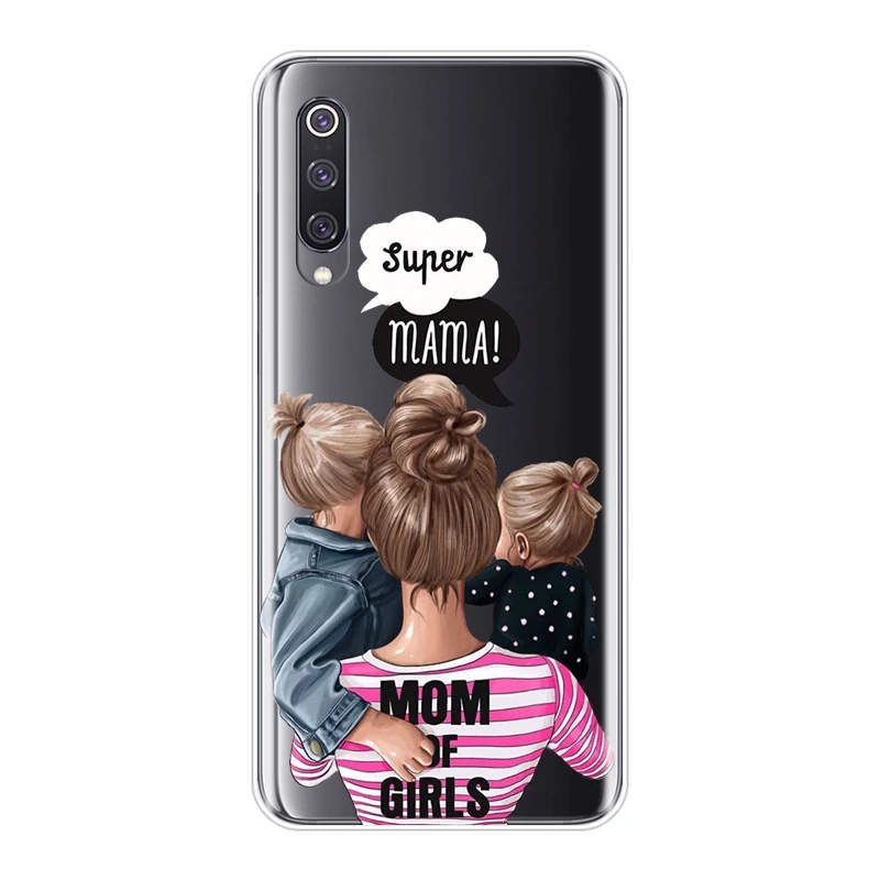 Чехол для Xiaomi Mi 8 9T PRO, Силиконовый Модный, черный, коричневый цвет, для мамы, женщины, девочки, мягкая задняя крышка для Xiaomi Mi 9 SE A3