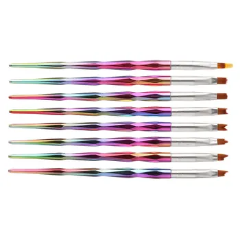 

8Pcs Nail Art Brushes Nail Dotting Pen Nail Painting Pen Manicure Colored Drawing Brushes Colorful