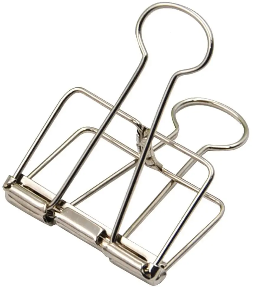 10Pcs Retro Metal Hollow Out Binder Clip Invoice Bill Clip Decorative Paper Clips for Office Home School Use ( Small )