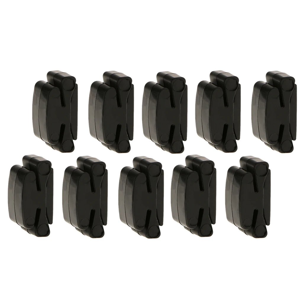 10 Pieces Black Rubber Guitar Picks Plectrums Clamp Clip Holder Case Box