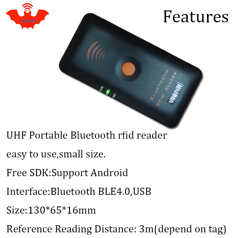 Карманный портативный RFID считыватель UHF bluetooth подключение к стандарту простой в
