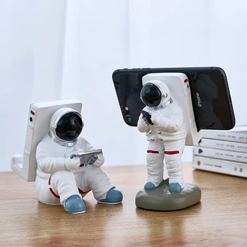 

ASTRONAUT FUNCTIONAL ORNAMENTS RESIN PORTRAIT STATUE DESK DECOR MOBILE PHONE BRACKET STATUETTE HOME DECORATION ACCESSORIES MODER