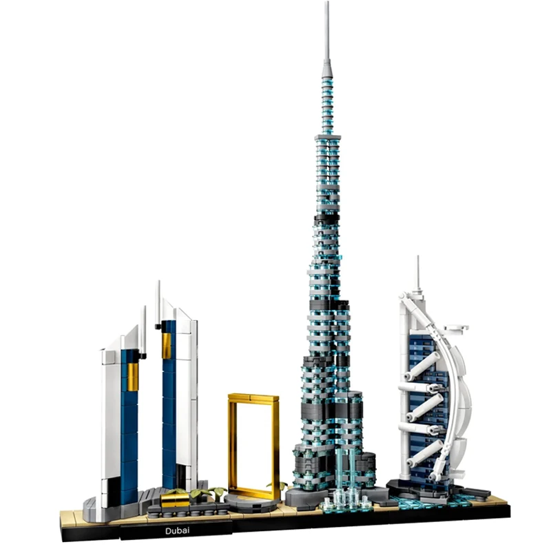 New 2020 Architecture Skyline Collection Dubai City Building Blocks Kit Bricks Classic Model Kids Toys For Children Gift | Игрушки и