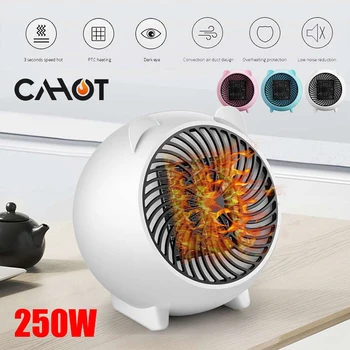 

CAHOT 220V 250W Mini Air Heater Fan Portable Household Electric Heater Desktop Heating Warm Air Fan Home Office Warmer Fan