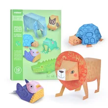 Mideer 10 pieces/set children origami book kids 3D animal manual diy kindergarten paper-cut toys 5Y+ Mideer 10 pieces/set children origami book kids 3D animal manual diy kindergarten paper-cut toys 5Y+