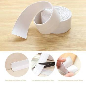

4 Pcs Caulk Strip PE Sealing Tape Self Adhesive Caulking Sealant Tape Bathroom Sealant Tape PE Self Adhesive 38mm x 3.2M