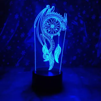 

Colorful Wind Chimes 3D Illusion Lamp Dream Catcher Table Lamp Bluetooth speaker Night Light Baby Sleep Lighting Girls xmas Gift