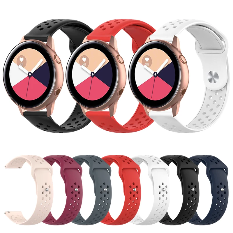 Силиконовый спортивный ремешок для часов Galaxy watch active smart watch ремешок для samsung Galaxy 42 мм сменный ремешок для часов