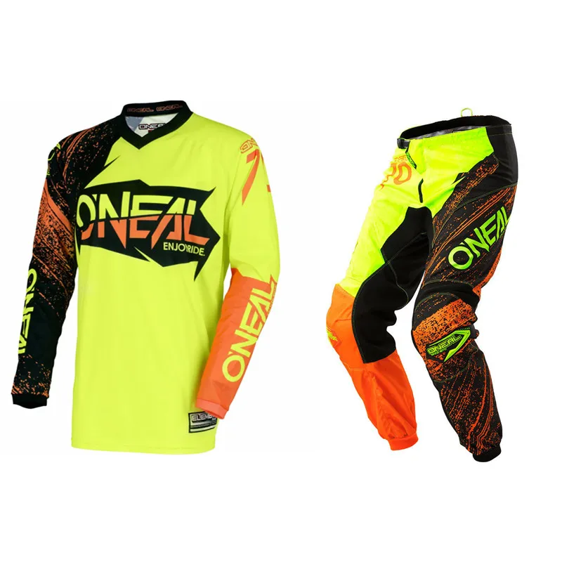 Костюм для мотокросса DH MX MTB перчатки Moto Racing gear Dirt Bike Велоспорт Джерси и брюки наборы для езды на велосипеде мотоцикл комбо одежда - Цвет: Jersey and Pants