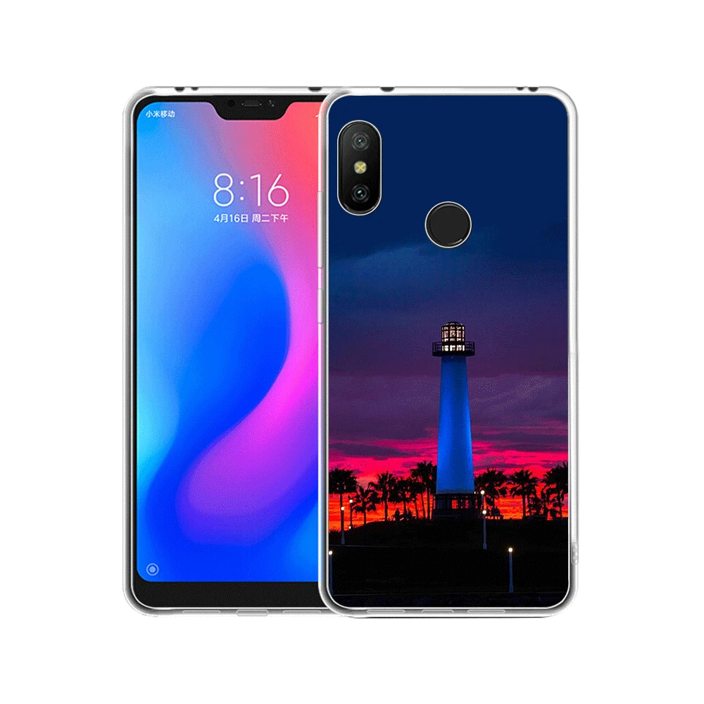 Мобильный телефон чехол для Xiaomi Redmi Note 8 6 7 5 Pro 4 4X 5A Lighthouse Cute|Бамперы| |