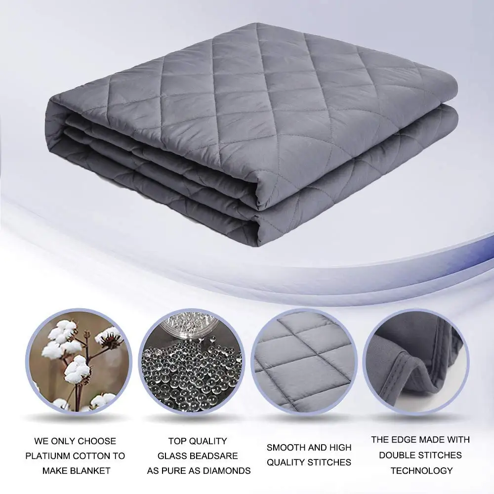 

Weighted Blanket for Autism Anxiety Gravity Blankets for Adult Calming And Tranquility Blanket Reduce Insomnia Stress