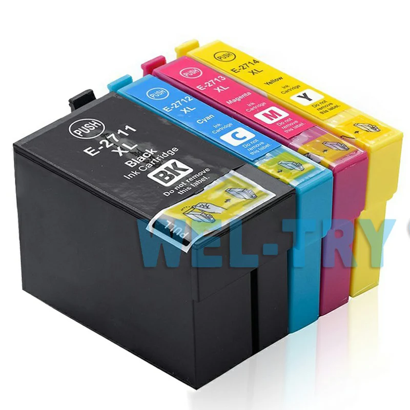 T2711 T2712 T2713 T2714 патрон чернил для принтера EPSON Pro WF-7110 WF-7610 WF-7620 WF-3620 WF-3640 принтер 27 XL 27XL, полный набор чернил с чипами