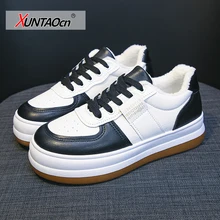 

2021 Ins Women Sneakers Real Leather Fashion Flats Shoes Woman Cross Strap Casual Daily Spring Lady Footwear Size 35-40