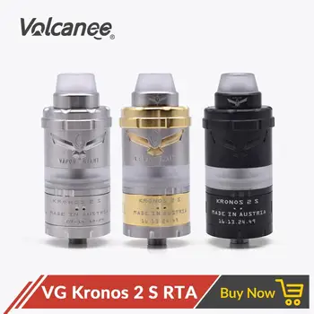 

Volcanee Shenray VG Kronos 2 S MTL RTA 23mm Diameter 4.0ml Capacity Adjustable Airflow 316SS for 510 Battery Box Mod Vapor Kit