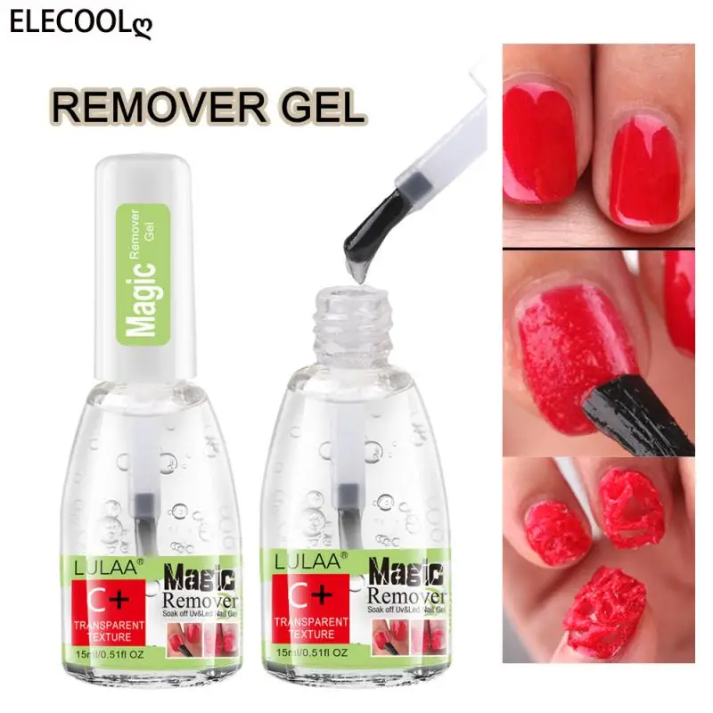 ELECOOL Remover Gel Nail Polish Within 2-3 MINS Peel off Varnish Base without Soak water Semi Permanent | Красота и здоровье