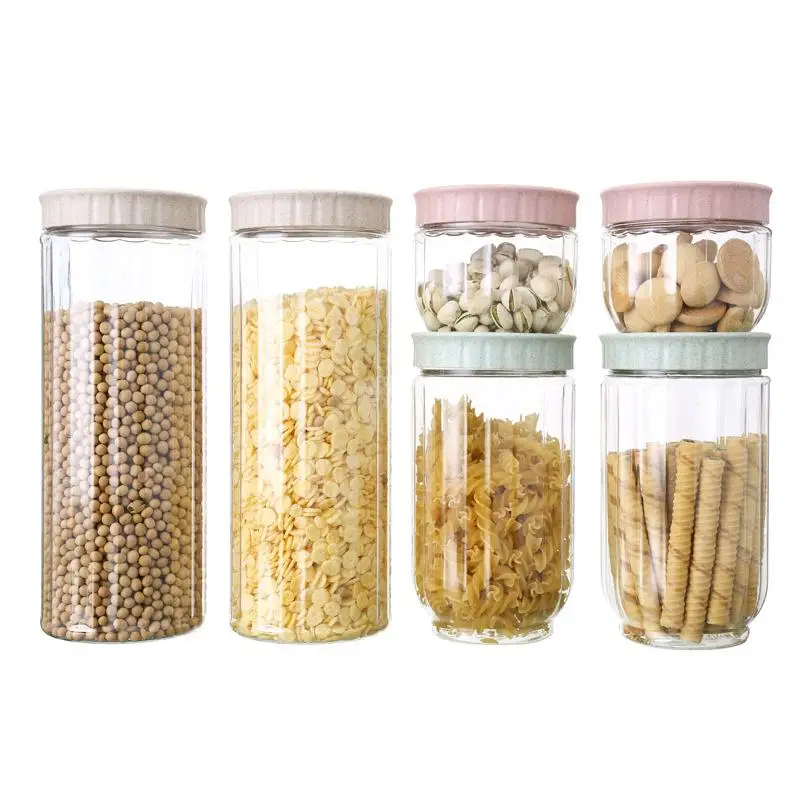 

Kitchen Storage Bottles Jars Food Container Grains Tea Coffee Beans Grains Candy Jar Containers Sealing Can Airtight Canister