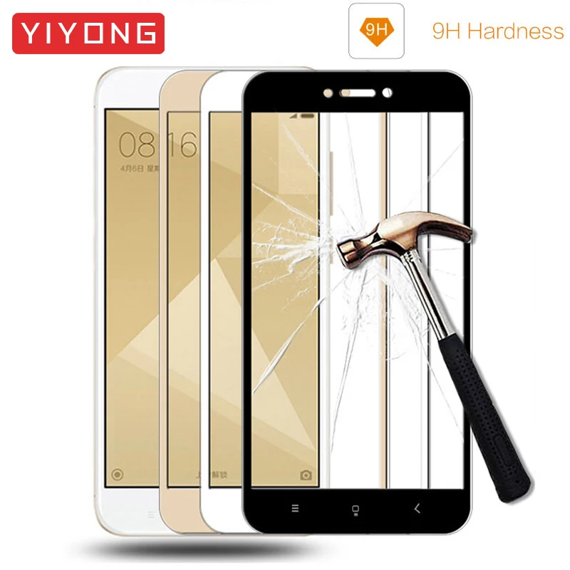 YIYONG полноэкранное покрытие стекло для Xiaomi Redmi 4X закаленное стекло Xiomi Redmi 4X Pro Защитная пленка для экрана для Xiaomi 4X Стекло