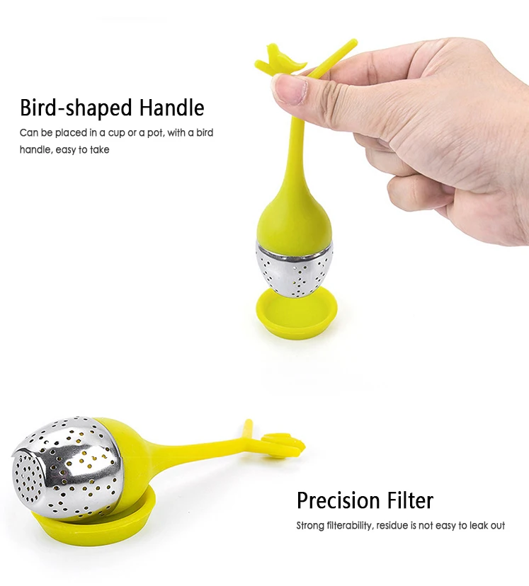 

Tea Diffuser Tea Strainer Non-toxic Silicone Tea Infuser Tea Bag Stainless Steel Tea Ball Leaf Tea Strainer Home Supplies