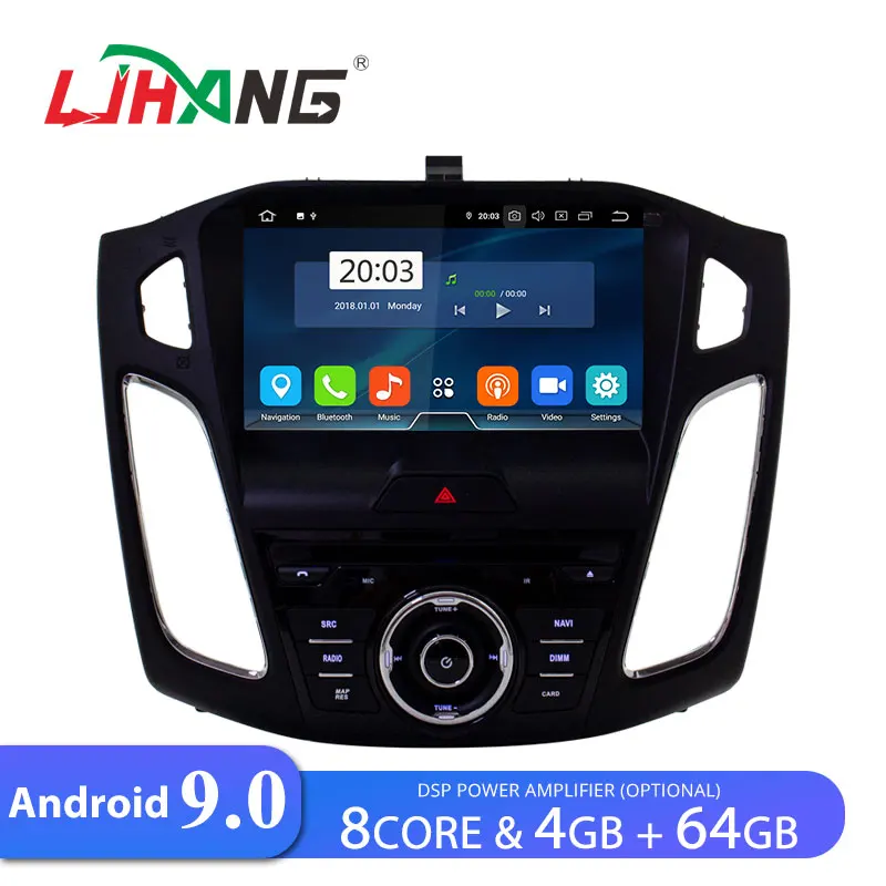 

LJHANG 9 inch Android 9.0 Car multimedia Player For Ford Focus 2015 2016 2017 2018 WIFI GPS Navi 1 Din Car Radio Multimedia Auto
