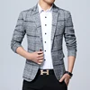 New Mens Blazers Slim Fit Suits for Men Business Formal Blazer Mens Wedding Suit Jackets Male Fashion Plaid Mens Blazer Jacket 2