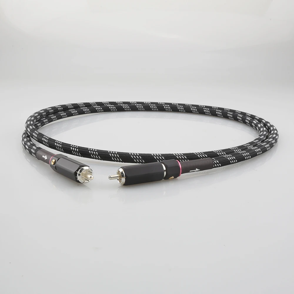ο 1PCS 75Ohms ǹ    HD   ̺ ü  RCA to RCA  ̺ DAC TV 