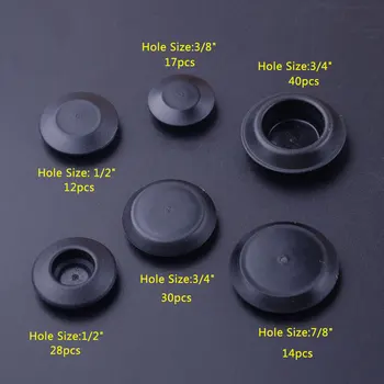 

beler Car Universal 141 Mixed Plugs Button Flush Mount Sheet Metal Fasterner 6 Kinds Assortment Kit fit for Auveco A6831 HE45