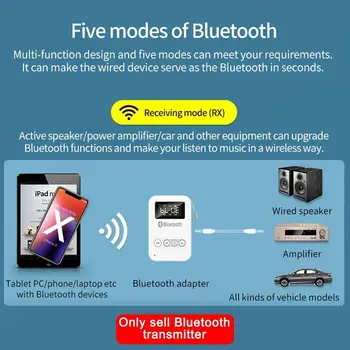 

New Bluetooth Receiver Transmitter 2In1 BT V5.0 Adapter Speaker Stable For PC Signal FM/Old Style Computer/Laptop/Car L1M0