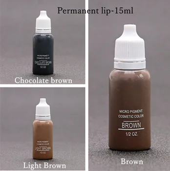 

3 pieces / bag permanent cosmetic pigment eyebrow lip lashes 15ml micro pigment 1/2oz color tattoo art supplies