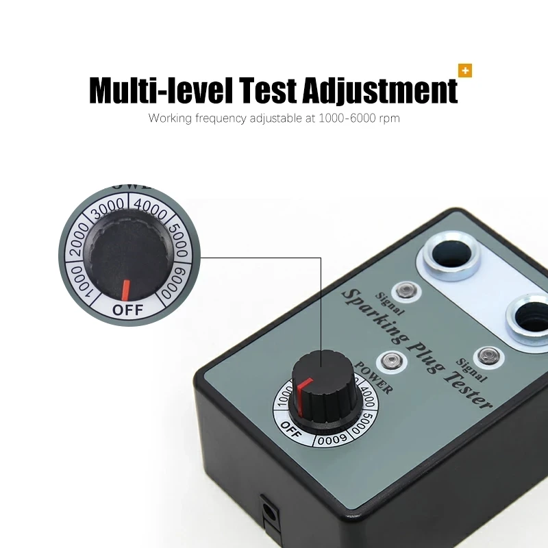 12V Gasoline Vehicles Petrol Car Spark Plug Tester Car Diagnostic Tool Car Spark Plug Tester Ignition Testers Automotive Diagnostic Tool Double Hole Analyzer
