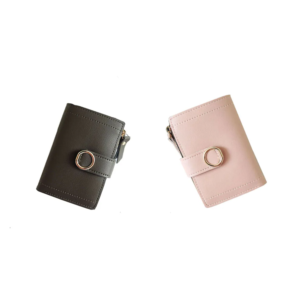 Модный женский кожаный кошелек-зажим для денег кошелек клатч карта держатель Подарочное кольцо просто бумажник