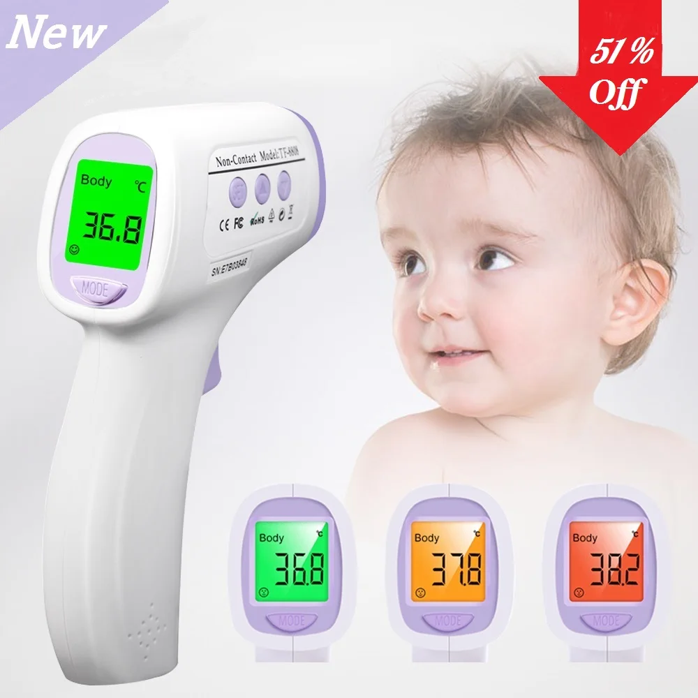 

Baby Thermometer Infrared Non-Contact Digital LCD Measurement Forehead Ear Body Fever Termometro Multi Mode For Baby