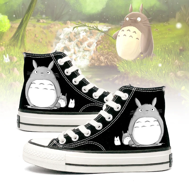 Унисекс аниме Tonari no Totoro повседневные холщовые туфли на плоской подошве школьные