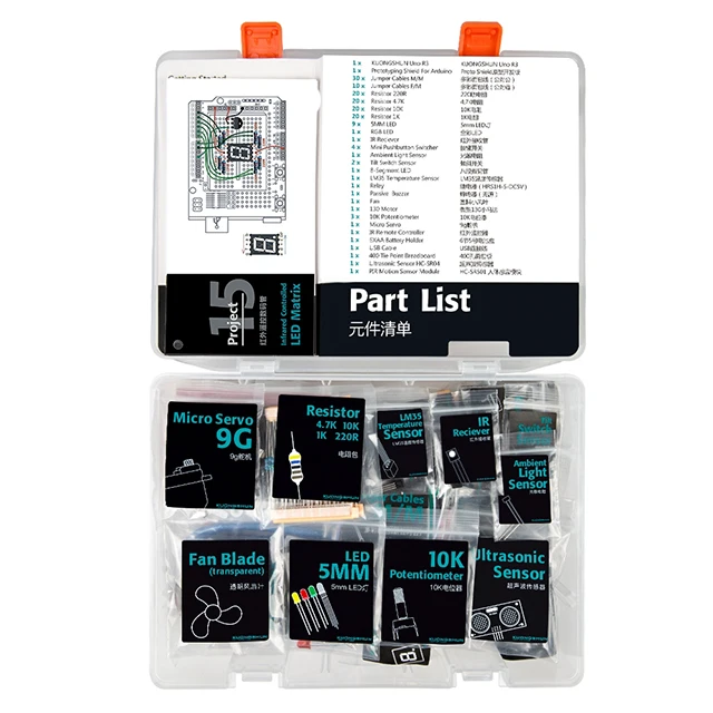 

A2-Professional Beginners Kit for Arduino Uno R3 With tutorial Card