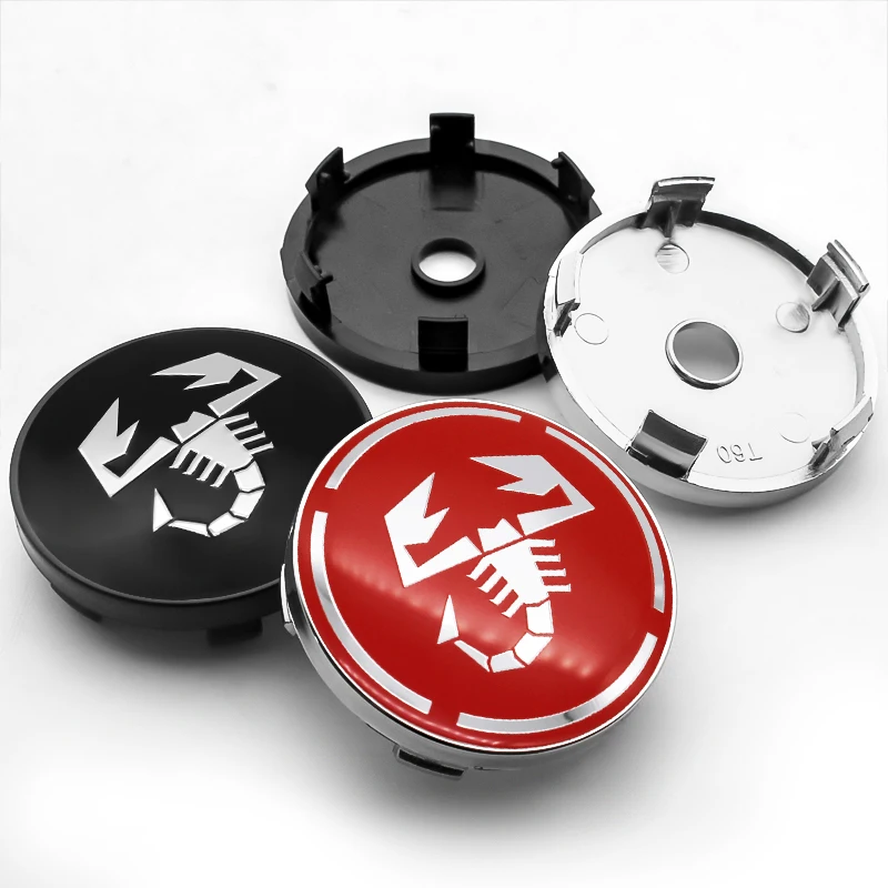 

4PCS 60MM scorpion logo Car Wheel Center Hub Caps Car Emblem Badge Wheel Center Cap for refit Car styling accessories