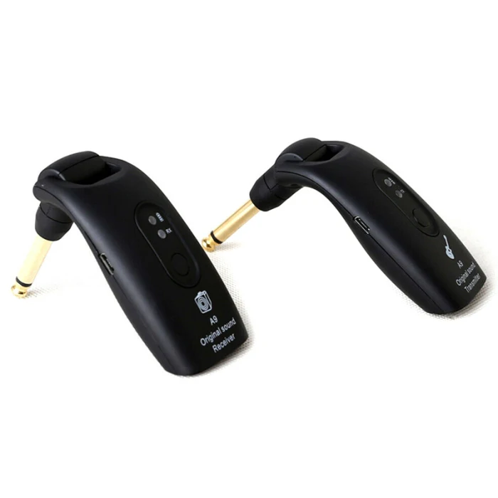 Hot Selling 2.4GHz Wireless Guitar System Transmitter A9 Receiver Built-in Rechargeable Accessories